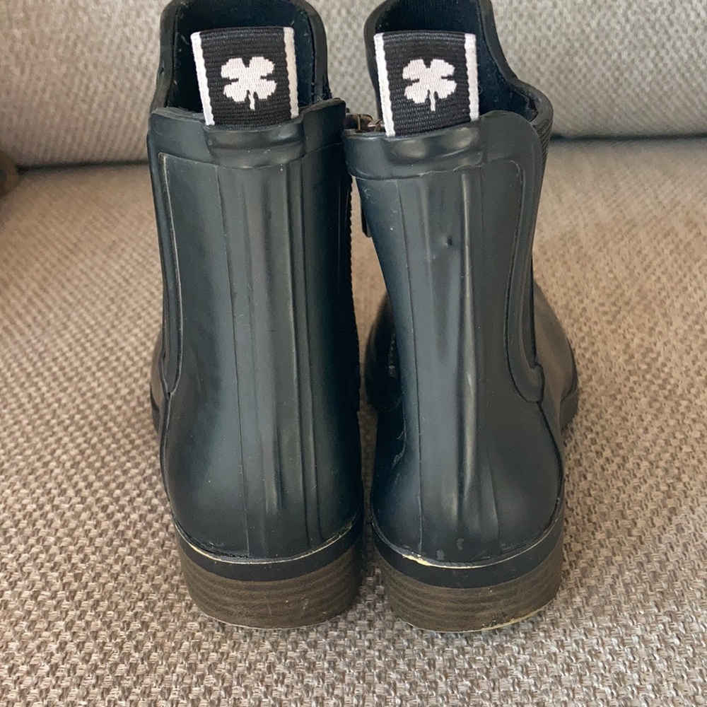 LUCKY BRAND Black Rubber Chelsea Rain Boots Womens Size 6 - Picture 8 of 12